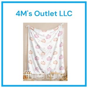 Pumpkin & Ghost Multicolor Digital Printed Flannel Blanket